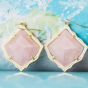 Kendra Scott Kirsten earrings pink quartz